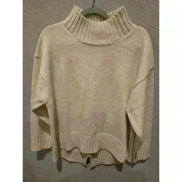 Ropé Picnic Women's Ivory Knit Turtleneck Pullover Sweater Size M - Picture 1 of 10